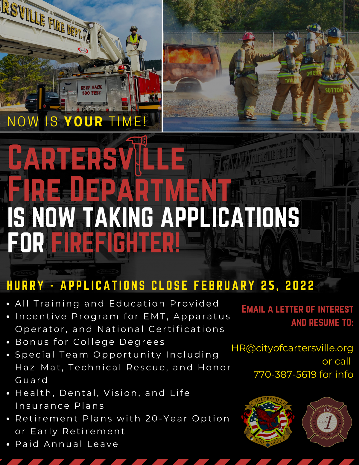 Cartersville Fire Department Job Flyer